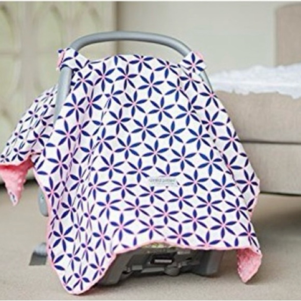 Lot of 2 Twin Canopy Cover Couture Carseat Canopies Infant Car Seat Covers!